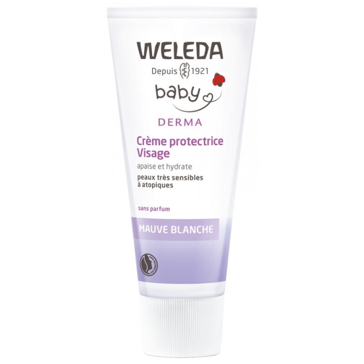 Crème Protectrice Visage Mauve Blanche 2x50ml - Weleda - IllicoPharma