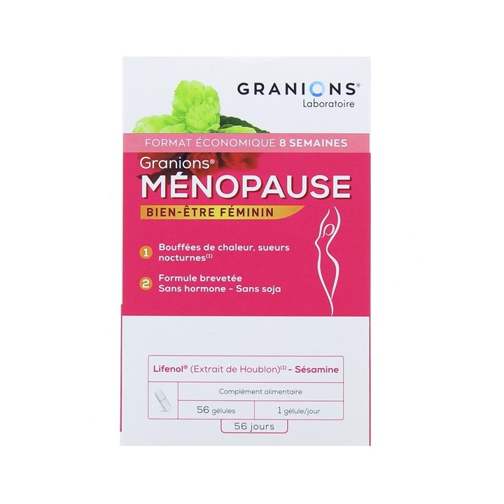 Granions Ménopause 56 gélules - Troubles féminins - Pharmacie IllicoPharma