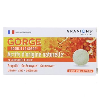 Granions Gorge Miel-Citron x24cpr à sucer - IllicoPharma