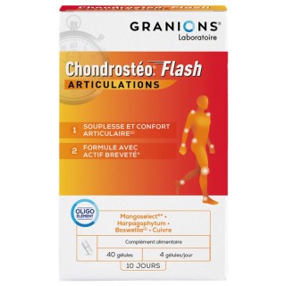 Chondrostéo+ Flash Articulations x40 gélules Granions - IllicoPharma