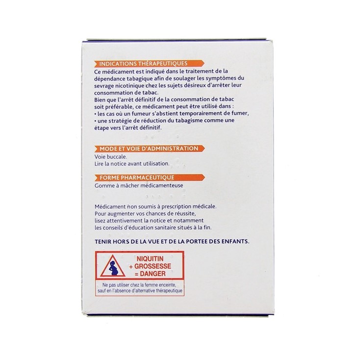Gommes Niquitin 2mg menthe glaciale x100