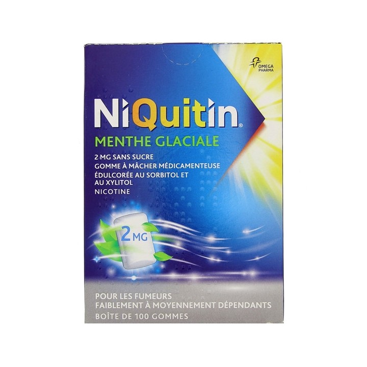 Gommes Niquitin 2mg menthe glaciale x100