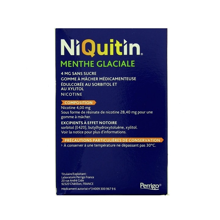 Gommes Niquitin 4mg menthe fraiche x96