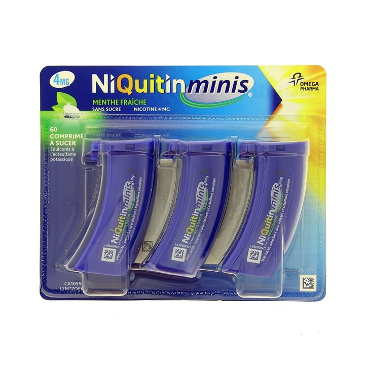 Niquitin Minis menthe fraiche 4mg 60 comprimés