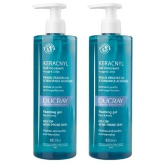 Gel moussant Keracnyl 2x400ml de Ducray - IllicoPharma