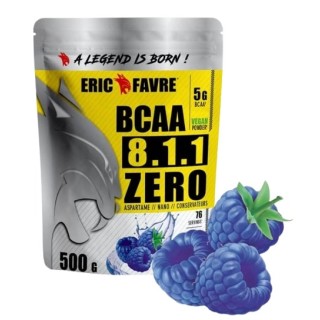 BCAA 8.1.1 Zero Vegan Blue Raspberry 500g - Eric Favre - IllicoPharma