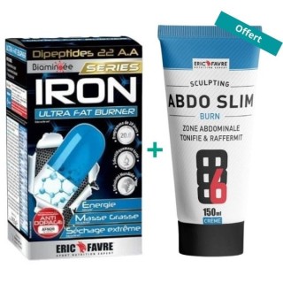Iron Ultra Fat Burner x120 gélules + Gel Abdo Slim 150ml Offert - Eric Favre - IllicoPharma