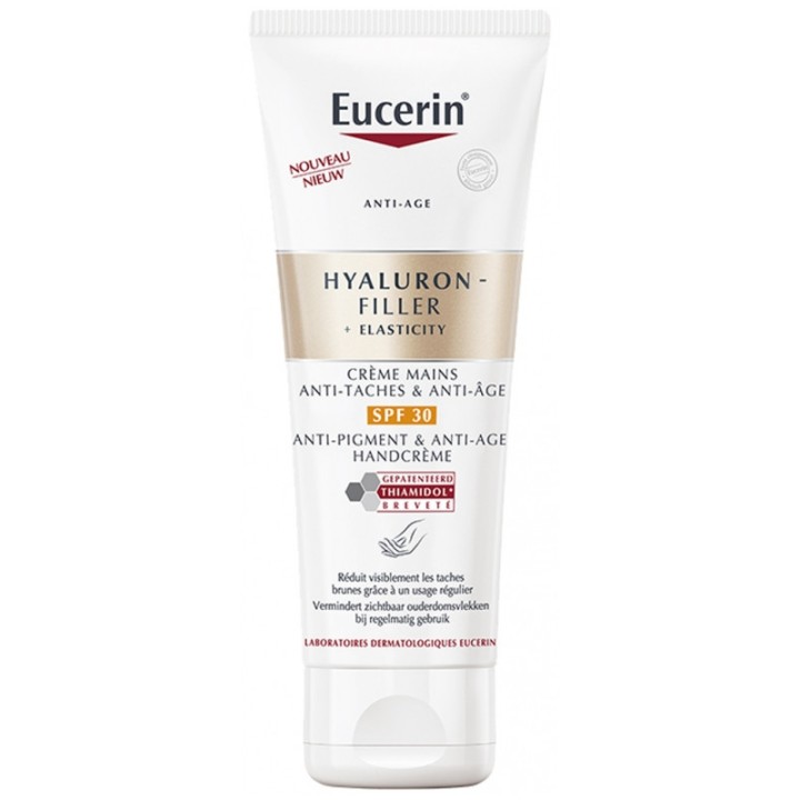 Hyaluron-Filler + Elasticity Thiamidol Crème Mains SPF30 75ml - Eucerin - IllicoPharma