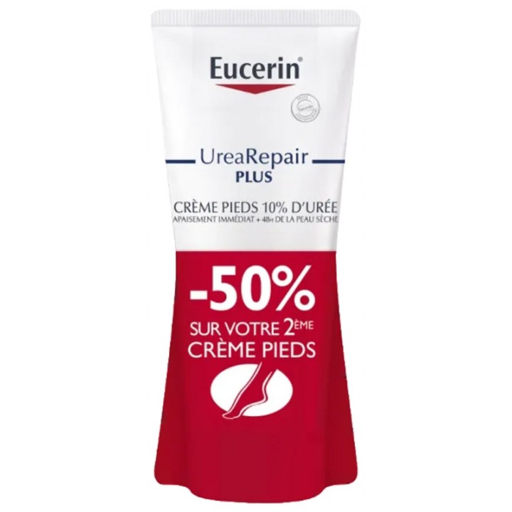 UreaRepair PLUS Crème Pieds 10% d'Urée 2x100ml - Eucerin - IllicoPharma