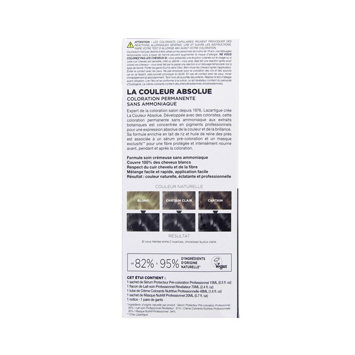 La Couleur Absolue 1.00 Noir Intense – Lazartigue – IllicoPharma