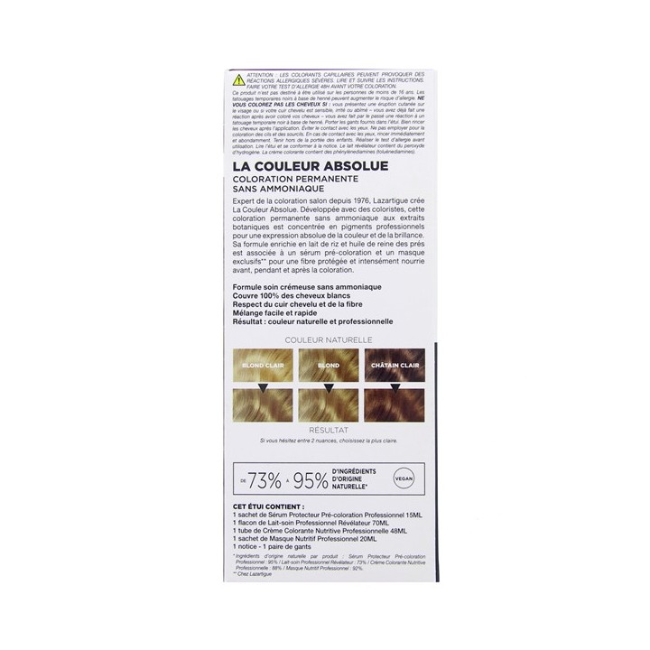 La Couleur Absolue 7.00 Blond – Lazartigue – IllicoPharma