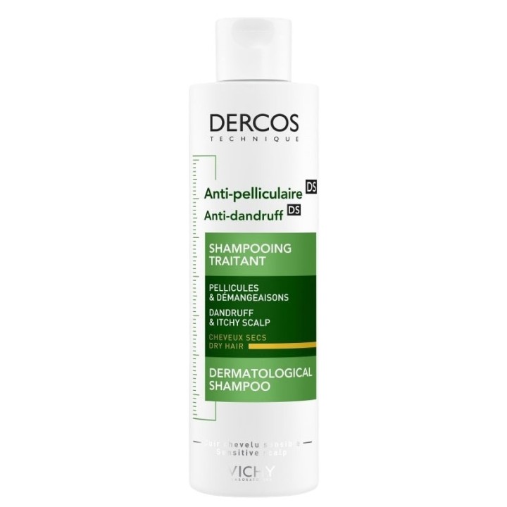 Dercos Anti-pelliculaire DS Shampooing Traitant Cheveux Secs 200ml - Vichy - IllicoPharma
