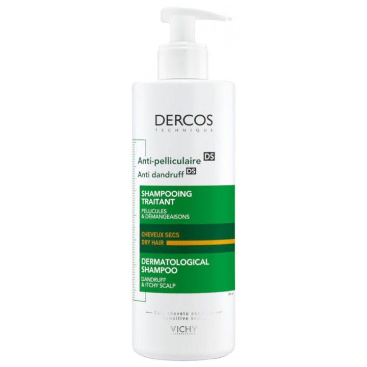 Dercos Anti-pelliculaire DS Shampooing Traitant Cheveux Secs 390ml - Vichy - IllicoPharma