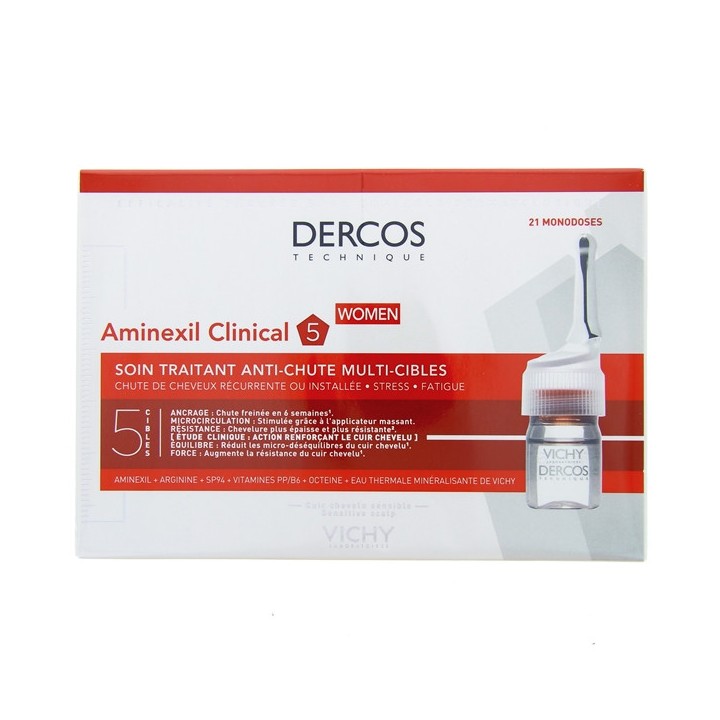 Dercos Aminexil Clinical 5 Femme x21 monodoses - Vichy - IllicoPharma