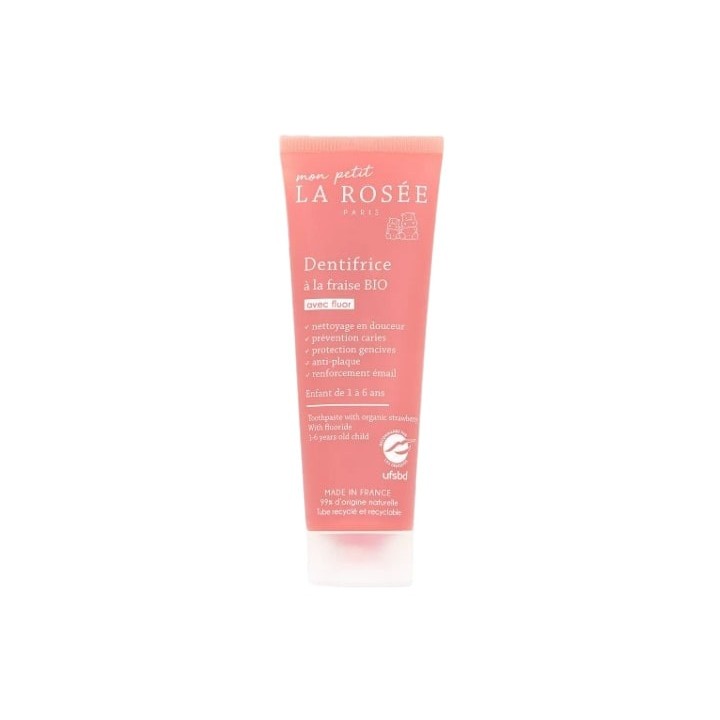 Mon Petit Dentifrice à la Fraise Bio 50ml - La Rosée - IllicoPharma