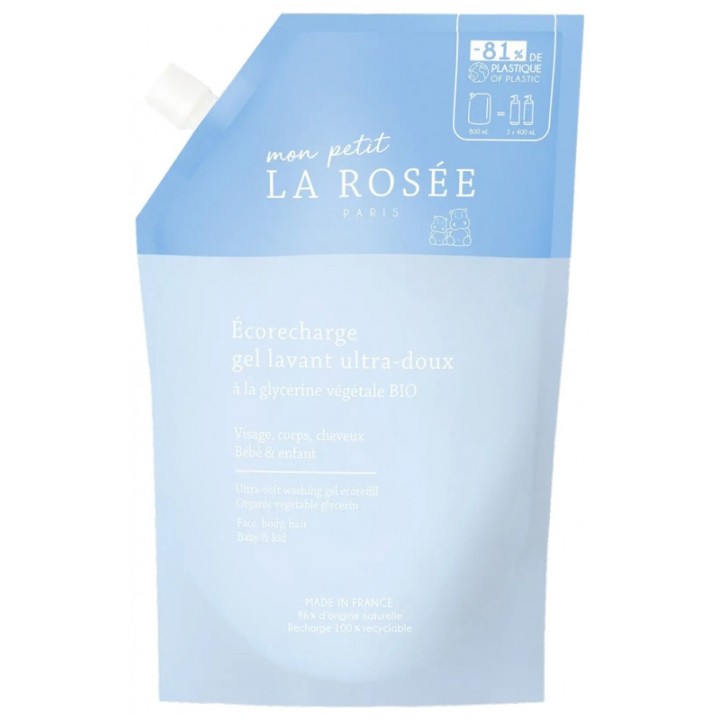 Mon Petit Recharge Gel lavant ultra-doux Bio 800ml - La Rosée - IllicoPharma