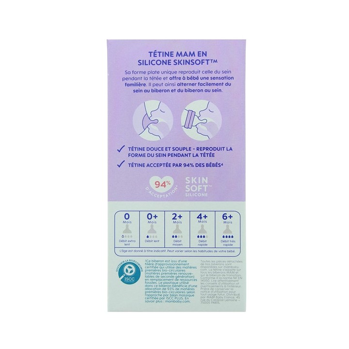 Easy Start Biberons Anti-Colique Débit Lent Océan/Sable 2x160ml MAM - IllicoPharma