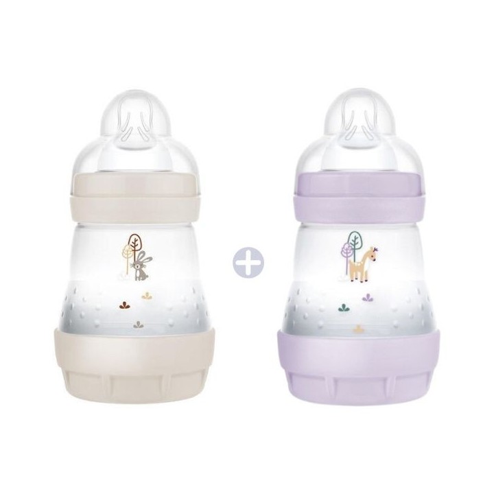 Easy Start Biberons Anti-Colique Débit Lent Lila/Sable 2x160ml - MAM - IllicoPharma