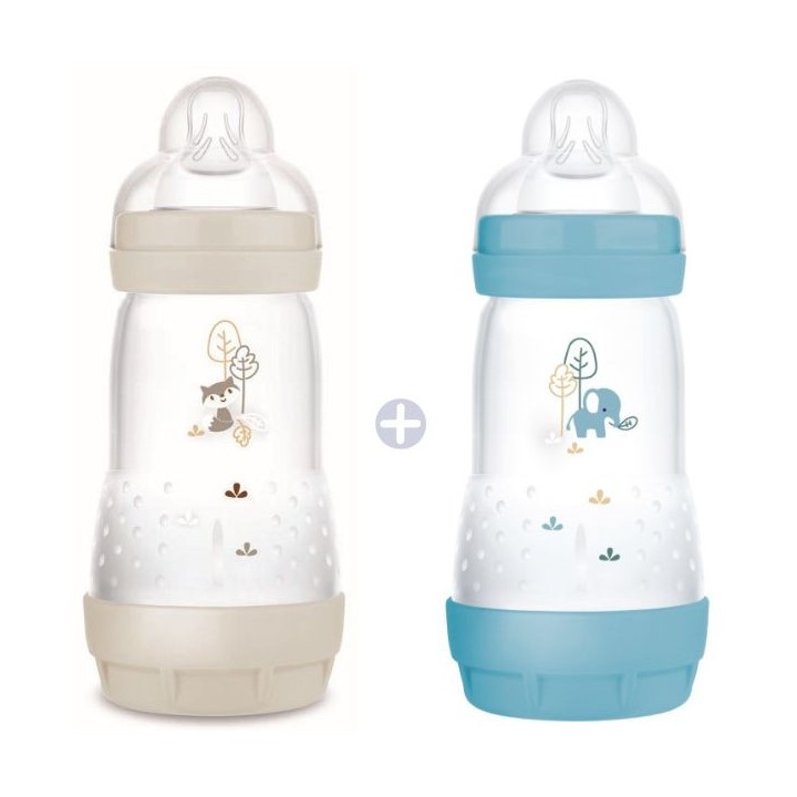 Easy Start Biberons Anti-Colique Débit Moyen Océan/Sable 2x260ml - MAM - IllicoPharma