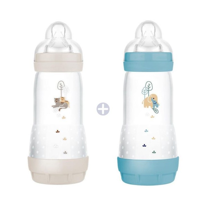 Easy Start Biberons Anti-Colique Débit Rapide Océan/Sable 2x320ml - MAM - IllicoPharma