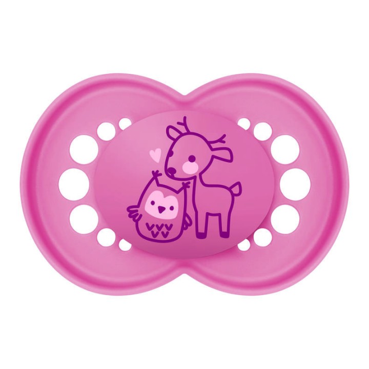 Sucettes Original Silicone 18+Mois x2 jour + 1 nuit Roses MAM - IllicoPharma