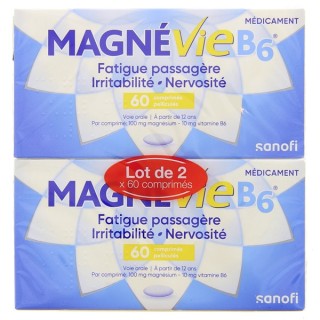 MagnéVie B6 120cp - Sanofi - Médicament Magnésium - IllicoPharma