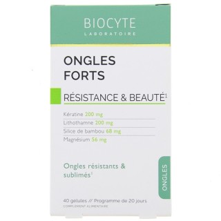 Biocyte Ongles Forts Résistance & Beauté x40 gélules - IllicoPharma