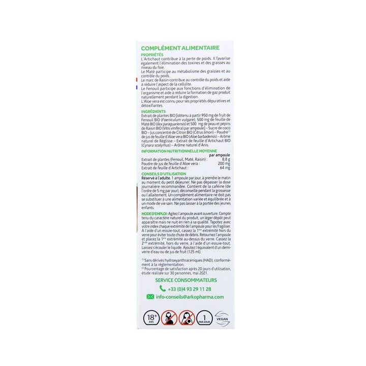 Arkofluides Ultra brûleur de graisses BIO- 30 ampoules - Arkopharma - IllicoPharma