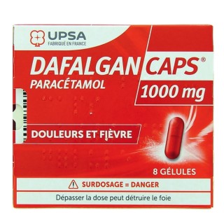 DafalganCaps 1000mg x8 gélules - Douleurs, fièvre