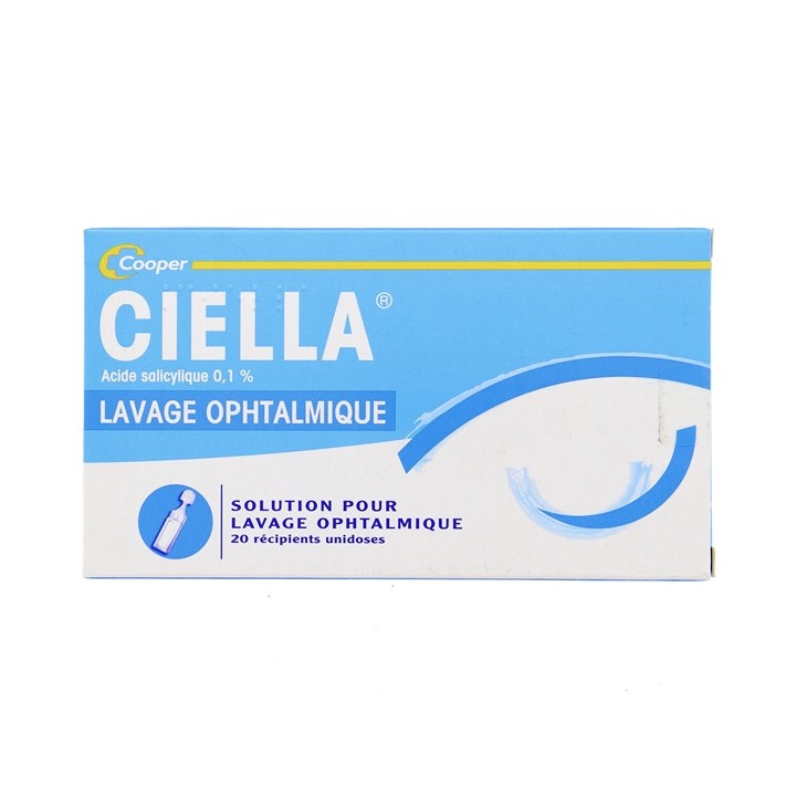 Ciella 0,1% Lavage ophtalmique - 20 unidoses - Cooper - IllicoPharma