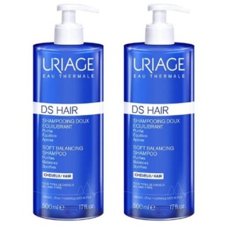 DS Hair Shampooing Doux Équilibrant 2x500ml Uriage - IllicoPharma
