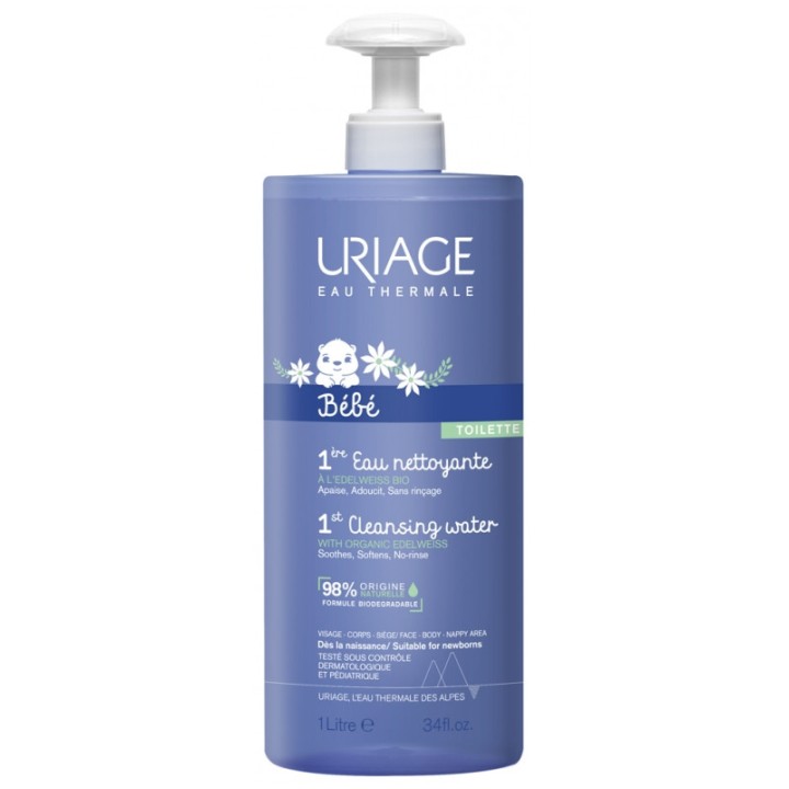1ère Eau Nettoyante 1L Uriage Bébé - IllicoPharma