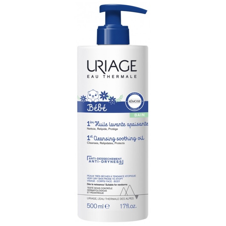1ère Huile Lavante Apaisante 500ml Uriage Bébé - IllicoPharma