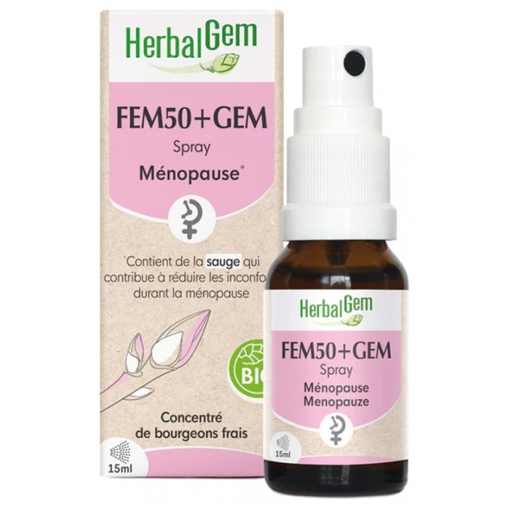 Fem50+Gem spray Bio 15ml Herbalgem - IllicoPharma