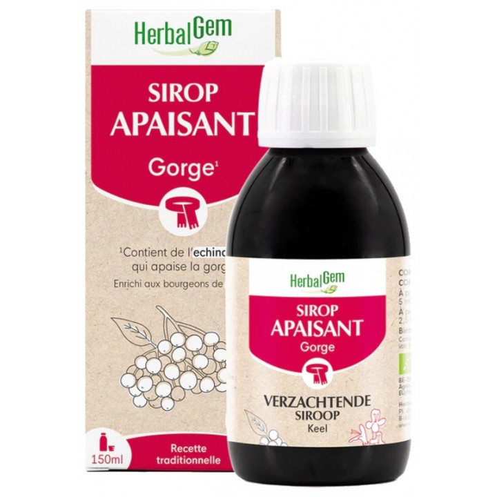 Sirop Apaisant Gorge Bio 150ml Herbalgem - IllicoPharma
