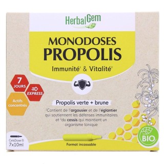 Propolis Bio x7 monodoses Herbalgem - IllicoPharma