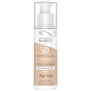 Alga Maris Crème Solaire Teintée Ivoire Visage SPF30 Bio 50ml – LdBiarritz – IllicoPharma