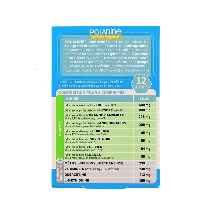 Polanine - Confort Respiratoire - 30cpr sécables - Santé Verte - e-pharmacie IllicoPharma