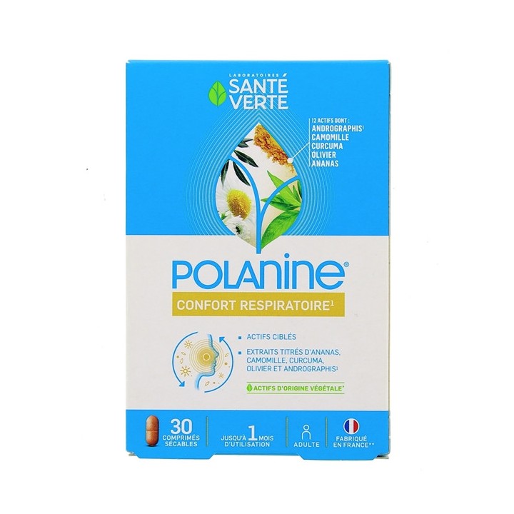 Polanine - Confort Respiratoire - 30cpr sécables - Santé Verte - e-pharmacie IllicoPharma