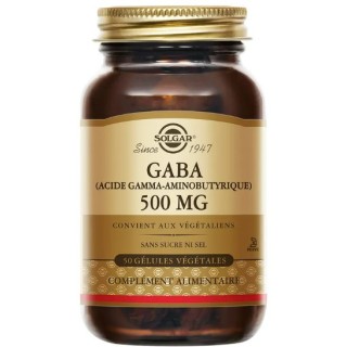 Gaba 500mg x50 gélules végétales – Solgar – IllicoPharma