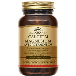 Calcium Magnésium Vitamine D3 x150cpr – Solgar – IllicoPharma
