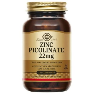 Zinc Picolinate 22mg x100cpr – Solgar – IllicoPharma