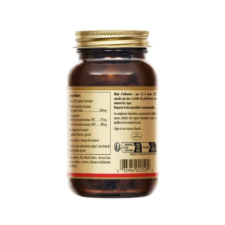 Oméga 3 x30 capsules – Solgar – IllicoPharma