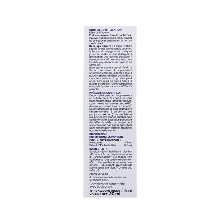 Arkorelax Sommeil Flash Spray - Flacon de 20ml -Arkopharma - IllicoPharma