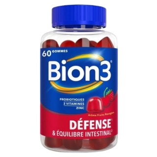 Bion 3 Gommes Défense Arôme Fruits Rouges x60 - IllicoPharma