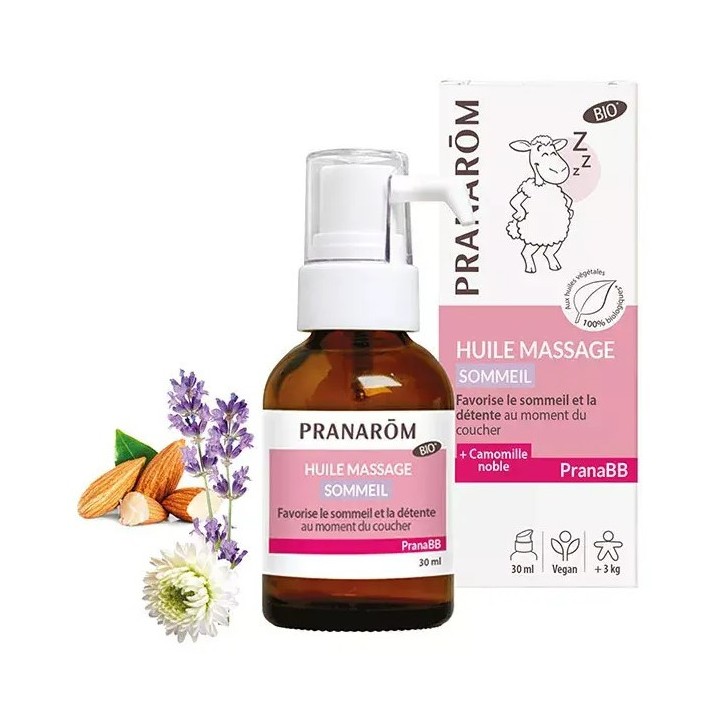 PranaBB Huile de massage Sommeil Bio 30ml - Pranarôm - IllicoPharma