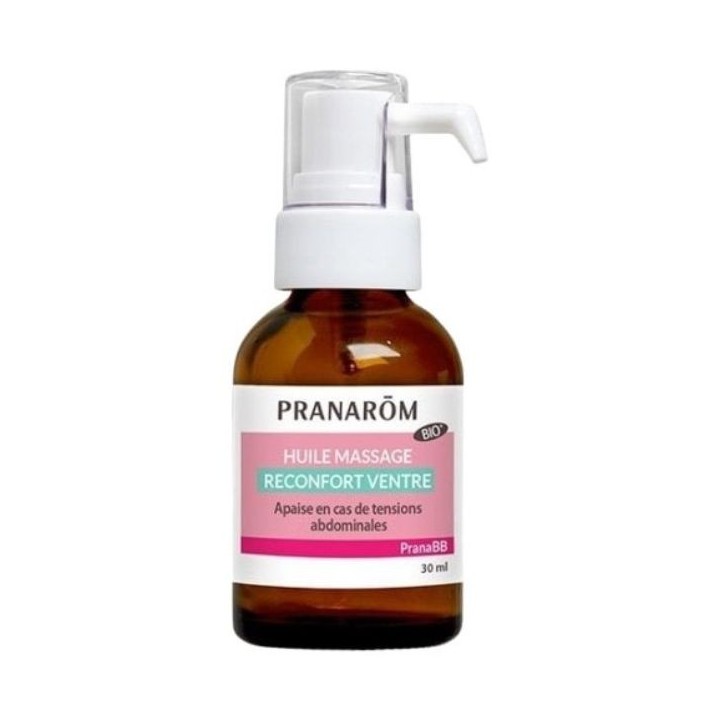 PranaBB Huile de massage Réconfort Ventre Bio 30ml - Pranarôm - IllicoPharma