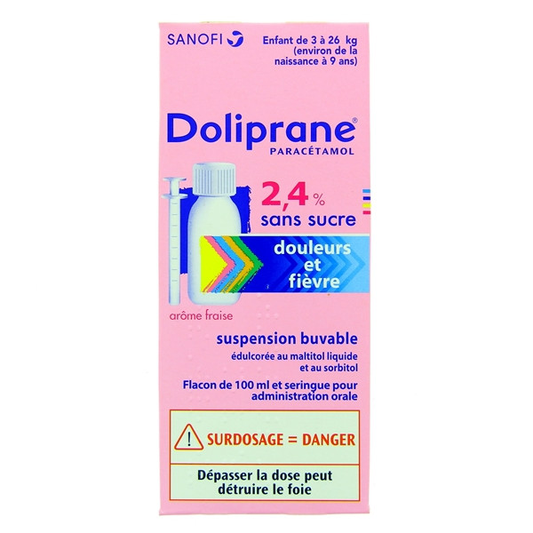 Doliprane sirop, pour traiter la fièvre de l'enfant sur IllicoPharma