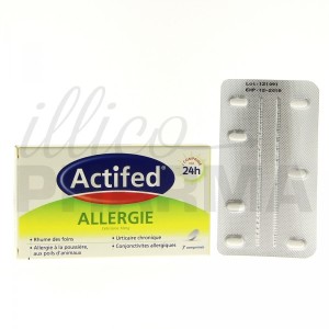 Luttez contre les diverses manifestations allergiques avec Actifed allergie cetirizine 10mg 7cpr